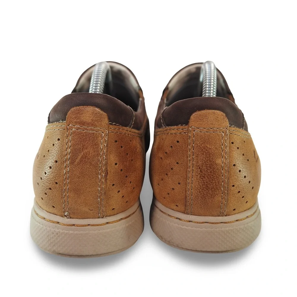 Clarks Gerald Step Slip-on Sneakers Mens 10M‎ Brown Leather 63517
